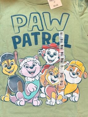 Paw Patrol Short Sleeve Tee with Character Graphic - 2T - NEW